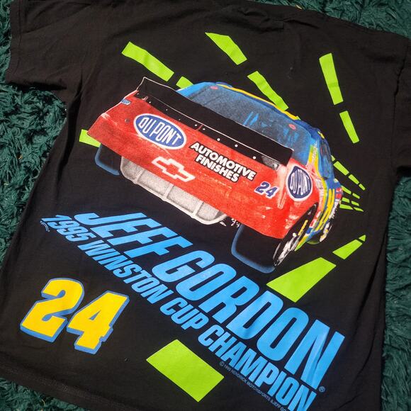 Vintage 1995 Jeff Gordon NASCAR Tee Nutmeg Tag XL DuPont Winston Cup Champ - Picture 7 of 8